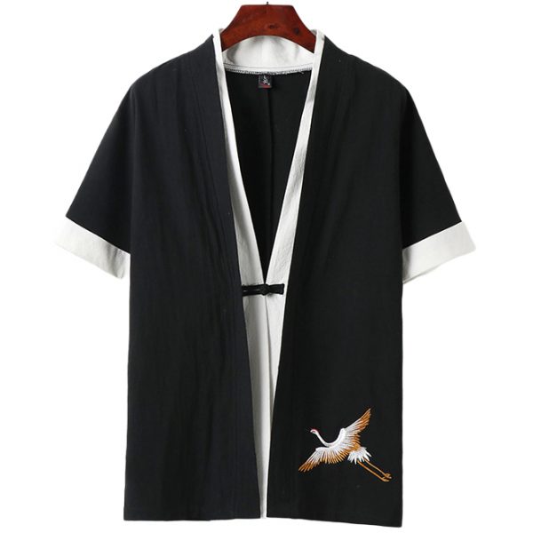 Sgan Big and Tall Male Kimono Jacket - Khaki, 9XL