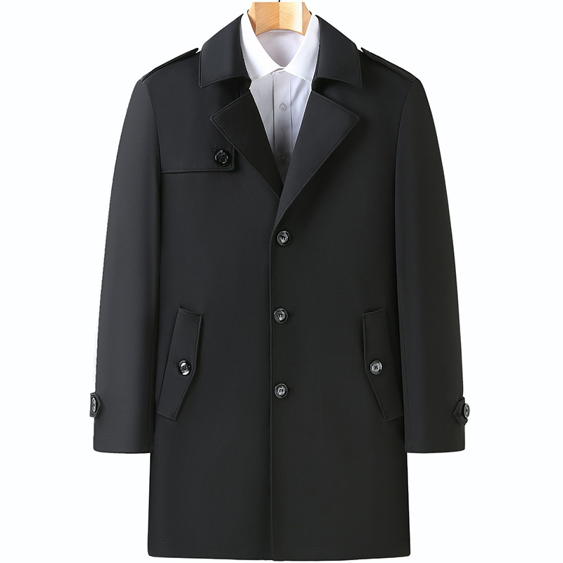 Big And Tall Mid Length Trench Coat - Image 2