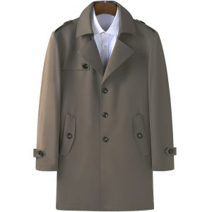 Big And Tall Mid Length Trench Coat