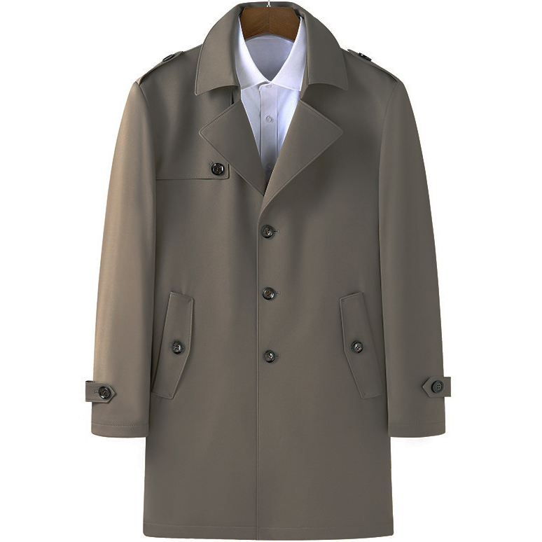 Big And Tall Mid Length Trench Coat