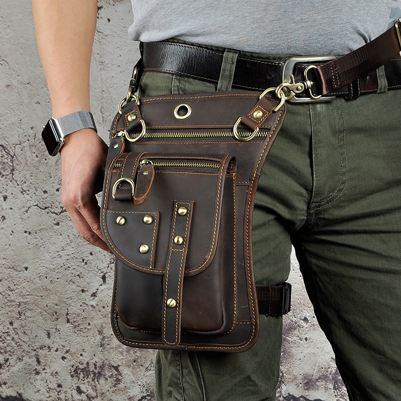 Cell Hip Bag 9.1-03 | Cool Fanny Pack | Clip-On Leather Bag