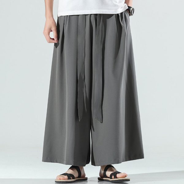 Summer Men's Loose Fit Retro Style Pants Pleated Front Wide Leg Trousers  New | eBay