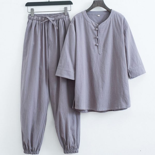 Manfinity Homme Men Solid Lapel Neck Shirt & Pants Set | SHEIN USA