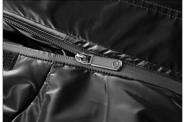 Mens Shiny Puffer Jacket With Hood SGAN