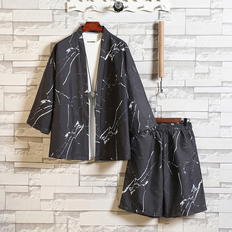 Kimono with Pockets, Gray / L