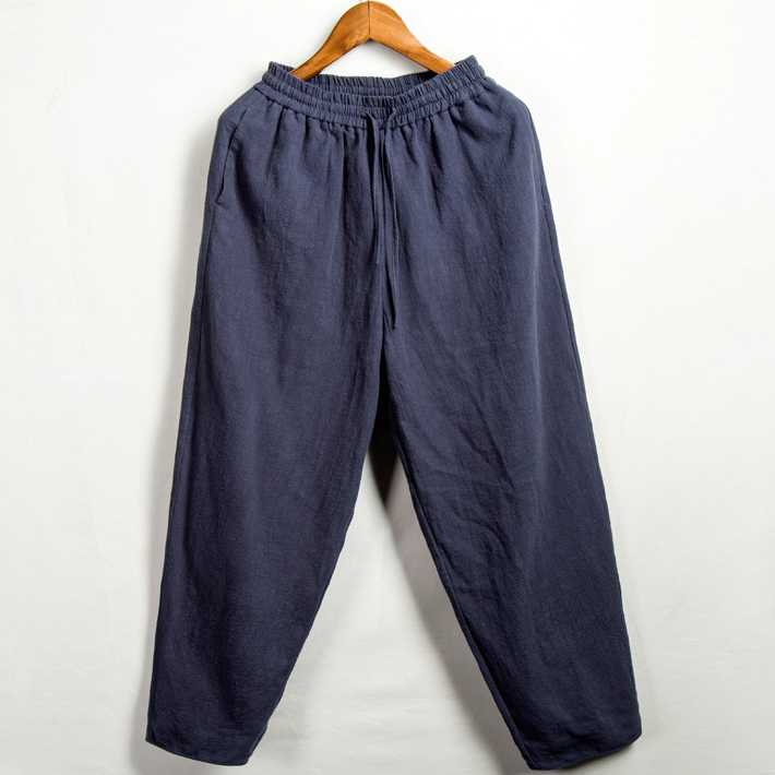 Men Linen Loose Straight Trousers – SGAN