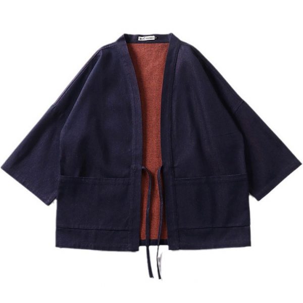 Big And Tall Kimono Denim Jacket - Image 3