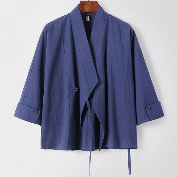 Big And Tall Open Front Coat Japanese Kimono Jackets