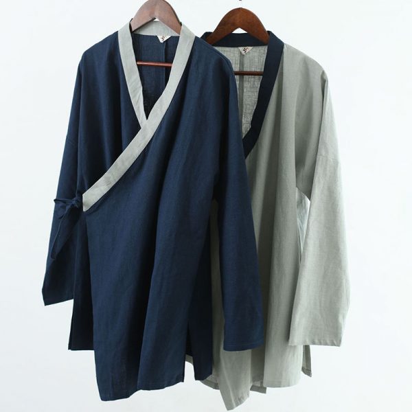 Men's Color Block Modern Hanfu Jacket - Image 3