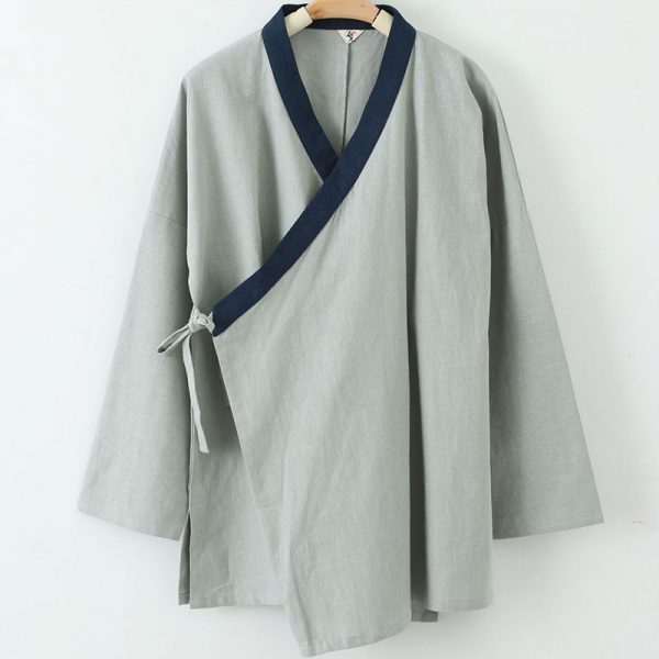 Men's Color Block Modern Hanfu Jacket - Image 4