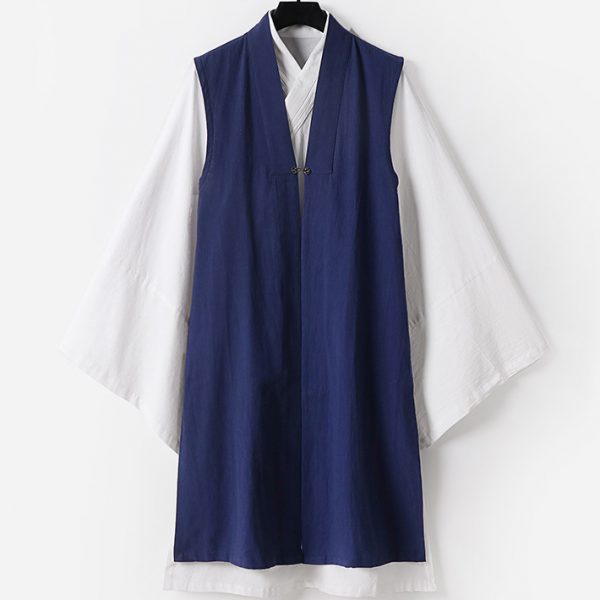 Big And Tall Chinese Monk Outfit Two Piece Set - Image 2