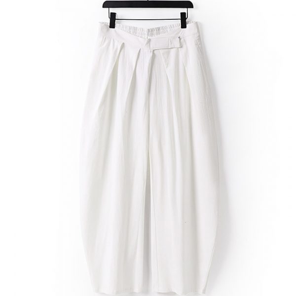 Big And Tall Men's Cotton Linen Hanfu Set - Image 9