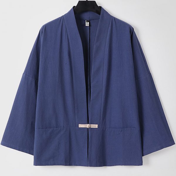 Big And Tall Mens Cotton Linen Japanese Work Jacket