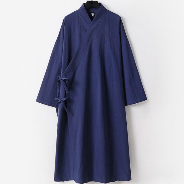 Plus Size Men's Chinese Traditional Style Hanfu Robe - Image 2