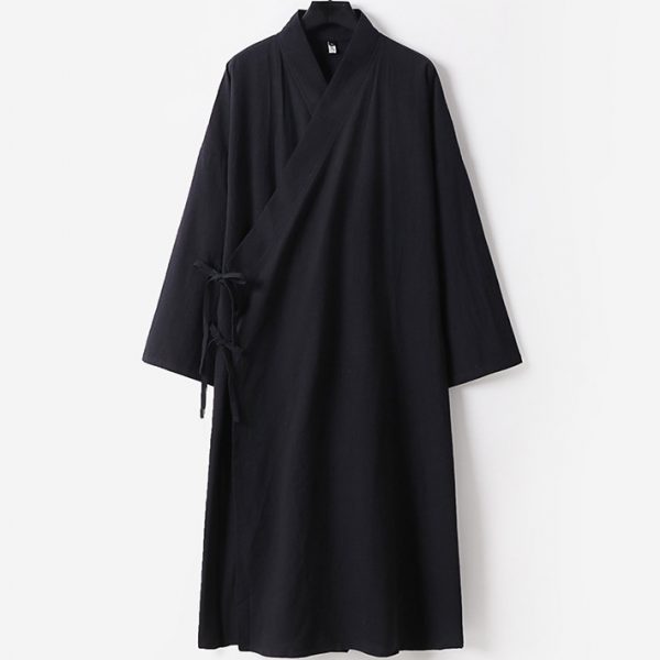 Plus Size Men's Chinese Traditional Style Hanfu Robe - Image 4