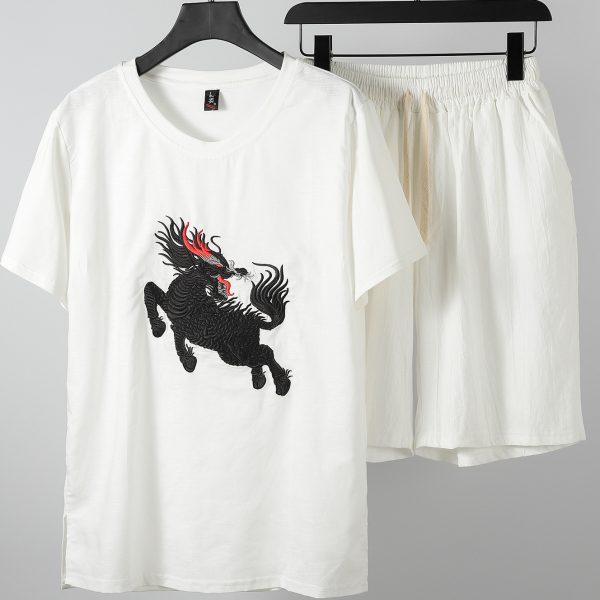 Big And Tall Mens Crew Neck T Shirt And Short Set
