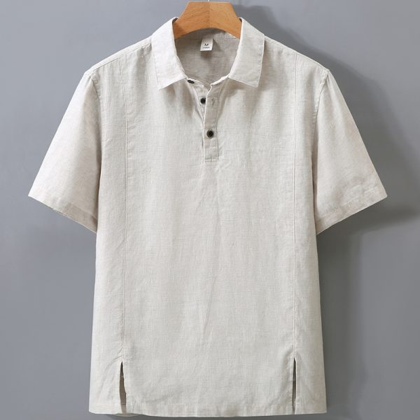 Men's 100 Percent Linen Lightweight Polo Shirts
