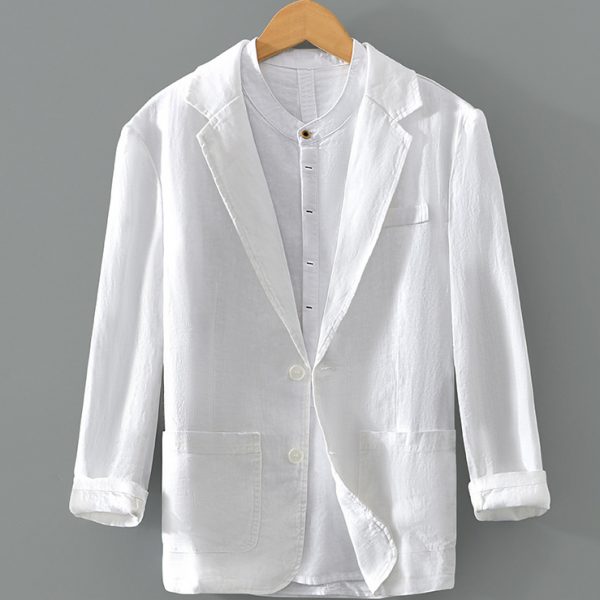 Mens 100 Percent Slim Fit Lightweight Summer Blazer - Image 3