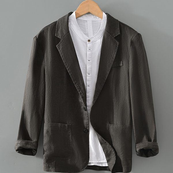 Mens 100 Percent Slim Fit Lightweight Summer Blazer - Image 4