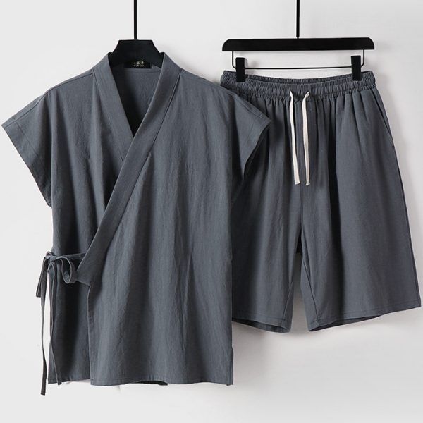Mens Big And Tall Linen Short Sets - Image 5