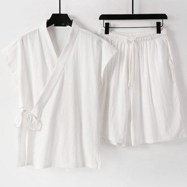 Mens Big And Tall Linen Short Sets - Image 3