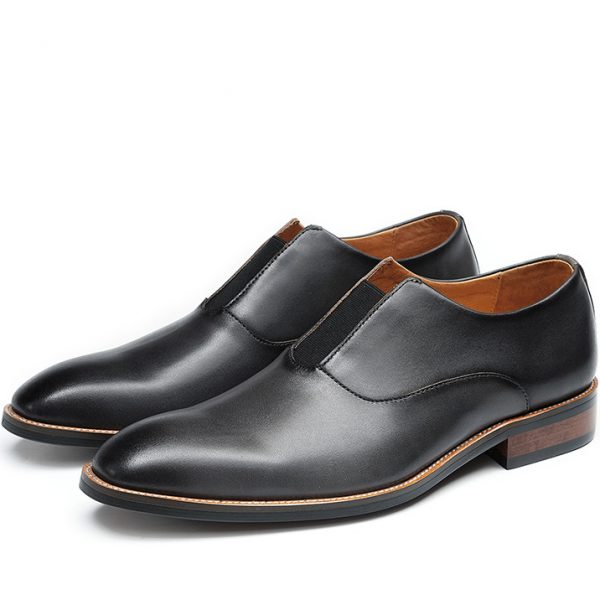 Mens Elastic Gusset Slip On Loafers Dress Shoes - Image 3