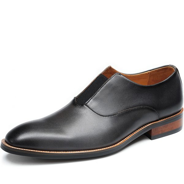 Mens Elastic Gusset Slip On Loafers Dress Shoes