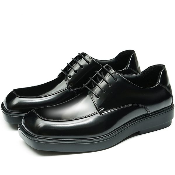 Mens Genuine Leather Square Toe Derby Shoes - Image 3