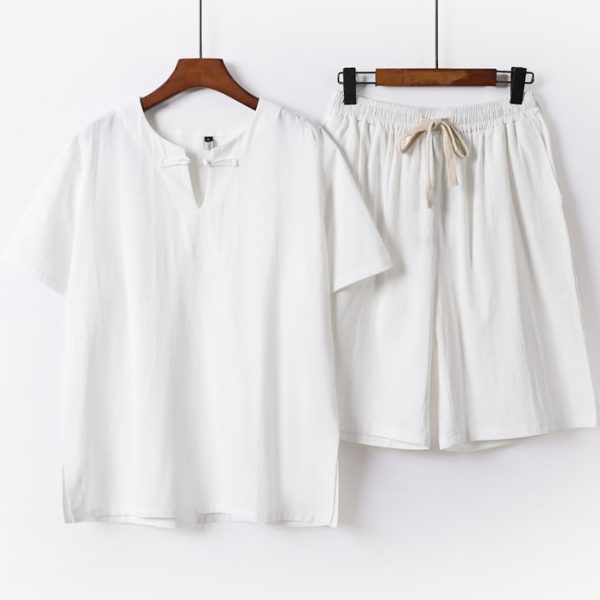Mens Linen Short Sets Big And Tall - Image 4