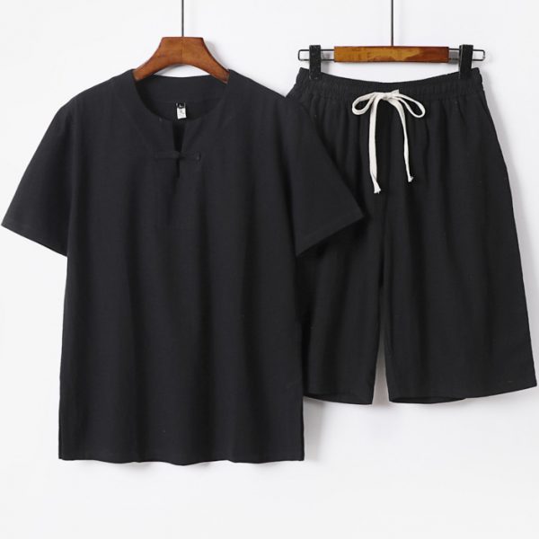 Mens Linen Short Sets Big And Tall - Image 3