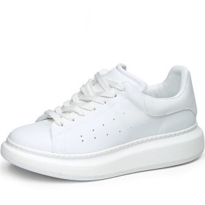 Men's Thick Sole All White Sneakers