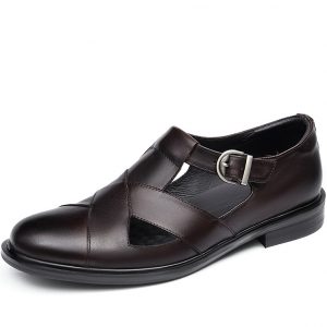 Men's Classic Leather Fisherman Sandals Closed Toe