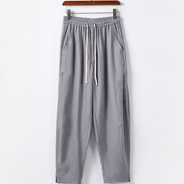 Big and Tall Mens 100 Linen Drawstring Pants - Image 4