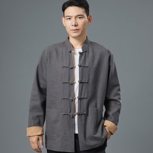Mens Reversible Double Sided Kung Fu Jacket
