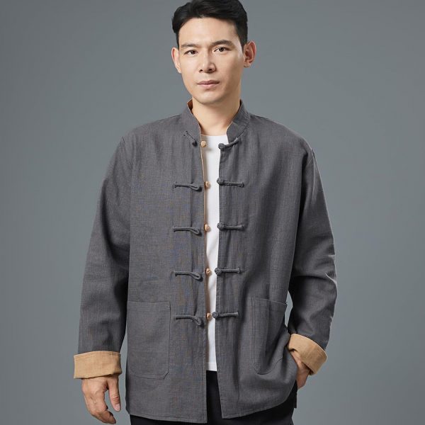 Mens Reversible Double Sided Kung Fu Jacket