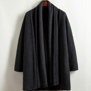 Men's Shawl Collar Open Front Long Cardigan