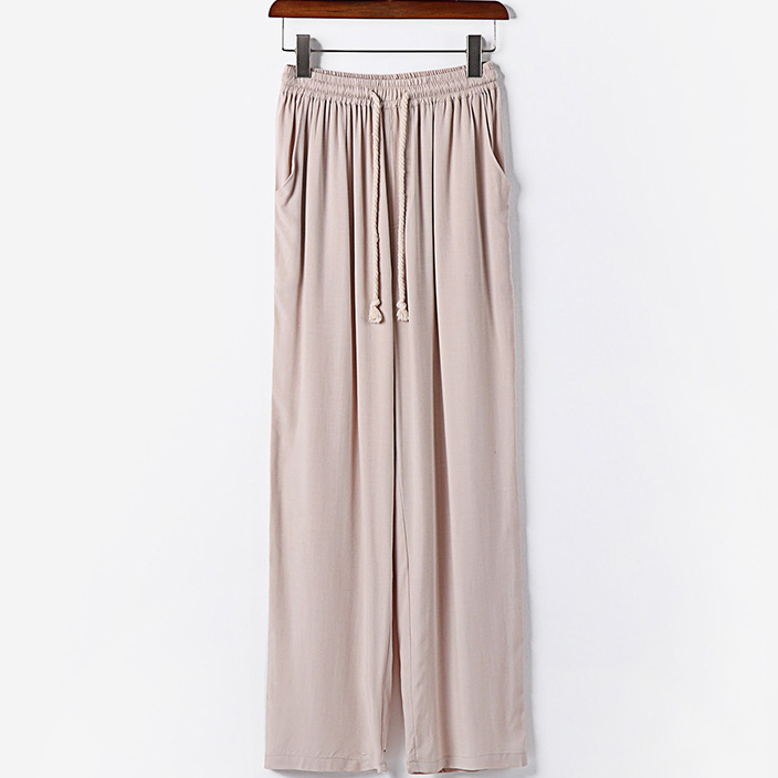 Plus Size Mens Cotton Linen Loose Fit Lightweight Casual Pants - Image 4