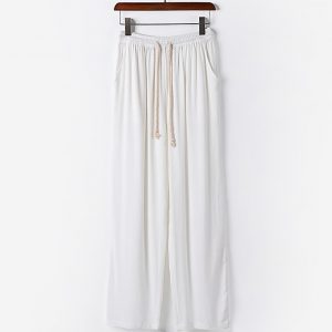 Plus Size Mens Cotton Linen Loose Fit Lightweight Casual Pants