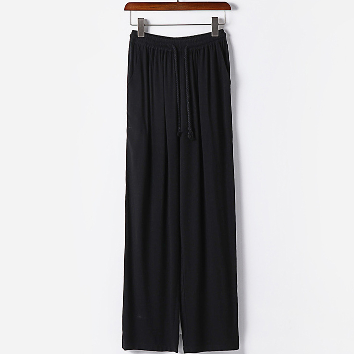 Plus Size Mens Cotton Linen Loose Fit Lightweight Casual Pants - Image 5