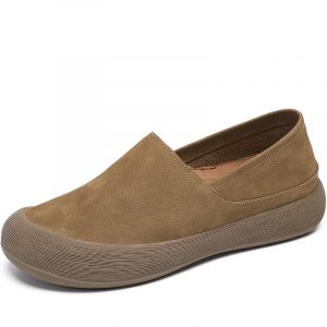 Mens Flat Slip On Soft Leather Loafers