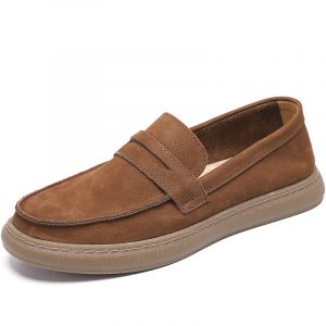 Mens Flat Slip On Penny Loafer Driving Shoes