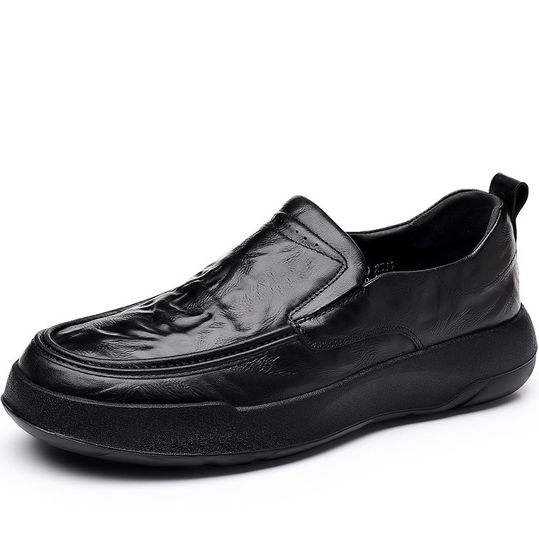 Mens Leather Slip On Sneakers - Image 2