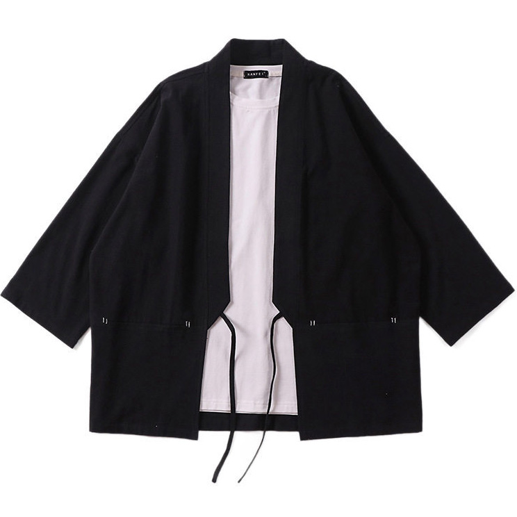 Big and Tall Men's Japanese Kimono Cardigan - Image 3