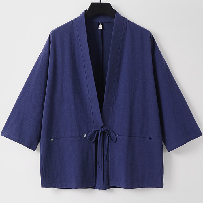 Big and Tall Men's Japanese Kimono Cardigan - Image 4