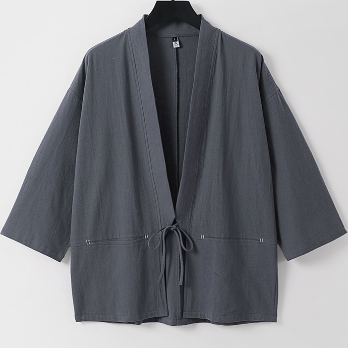 Big and Tall Men's Japanese Kimono Cardigan - Image 5