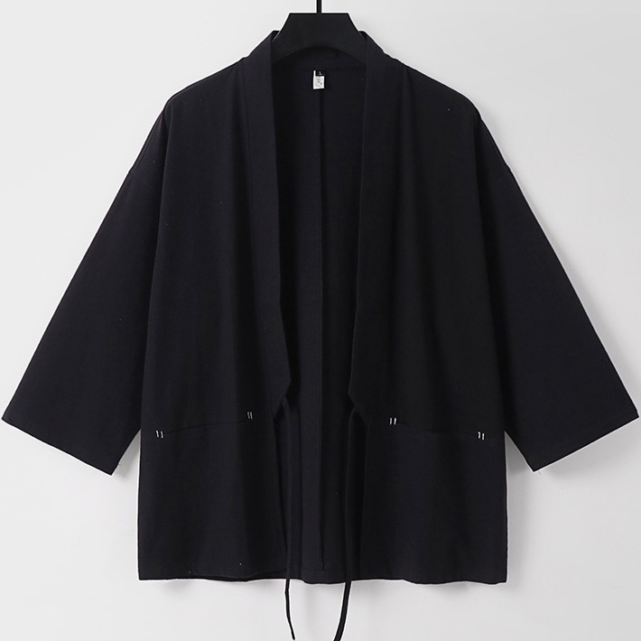 Big and Tall Men's Japanese Kimono Cardigan - Image 6