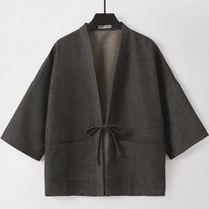 Plus Size Mens Reversible Kimono Jacket