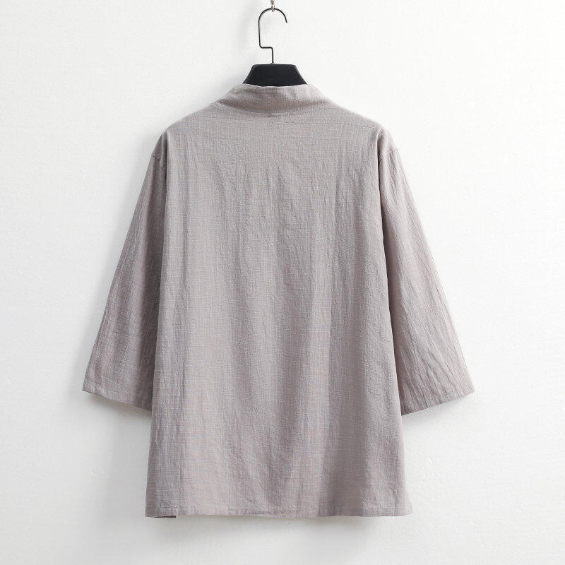 Mens Linen T Shirt and Long Pants Set - Image 8