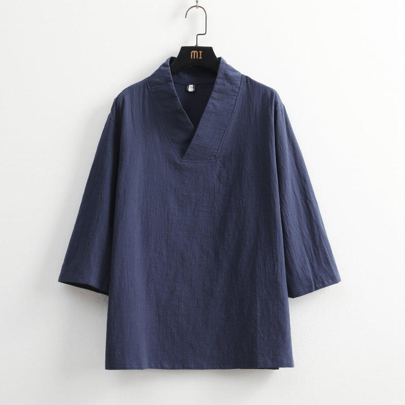 Mens Linen T Shirt and Long Pants Set - Image 6