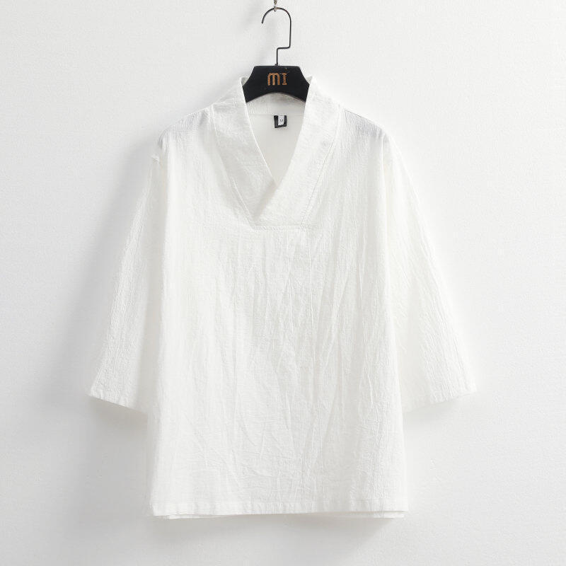 Mens Linen T Shirt and Long Pants Set - Image 7